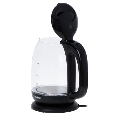 Mesko Kettle MS 1302b Electric 2200 W 1.7 L Glass 360° rotational base Black