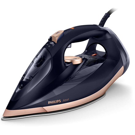 Philips Iron Azur GC4909/60 Steam Iron, 3000 W, Water tank capacity 300 ml, Continuous steam 55 g/min, Steam boost performance 250 g/min, Black/Gold