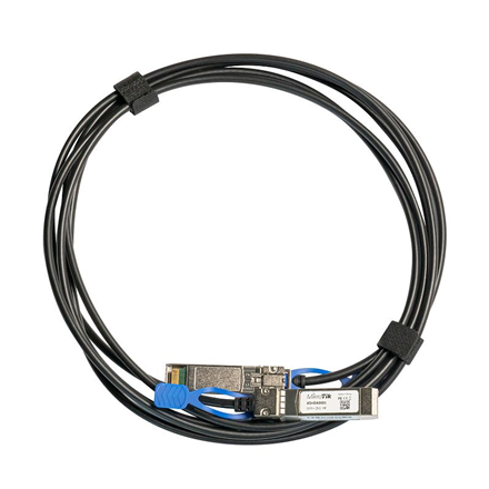 MikroTik 25GBase Direct Attach Cable XS+DA0001 SFP/SFP+/SFP28 Maximum transfer distance 1 m Supports SFP 1G/SFP+ 10G/25G SFP28, 25 Gbit/s