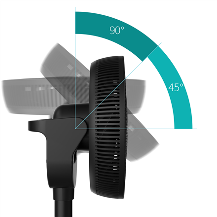 Duux Fan | Whisper Flex 2 | Stand Fan | Black | Diameter 34 cm | Number of speeds 30 | Oscillation | 2-21.5 W | Yes