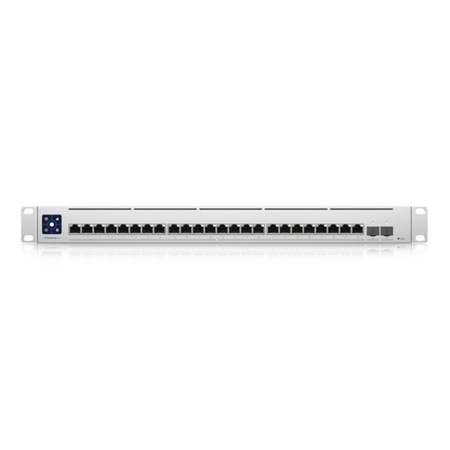 Ubiquiti Switch UniFi 24xRJ45 10G/2xSFP28 25G Managed 19" Rack-Mountable, 1,3" Touchscreen