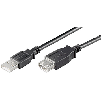 Goobay USB 2.0 Hi-Speed extension cable USB 2.0 male (type A), USB 2.0 female (type A), 3 m, Black