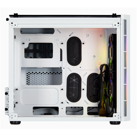 Corsair RGB Computer Case 280X Side window, White, Micro ATX