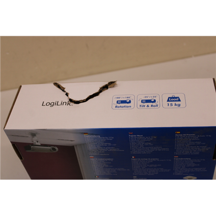 SALE OUT. Logilink BP0003 Projector mount, ceiling, universal, 220 mm, white | Logilink | DAMAGED PACKAGING