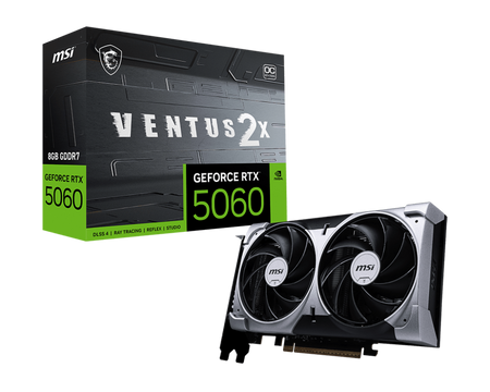 MSI GeForce RTX 5060 8G VENTUS 2X OC | NVIDIA | 8 GB | GeForce RTX 5060 | GDDR7 | HDMI ports quantity 1 | PCI Express Gen 5 x16