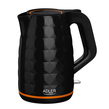 Adler Kettle AD 1277 Standard 2200 W 1.7 L Plastic 360° rotational base Black