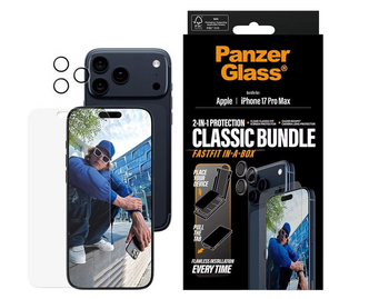 PanzerGlass 2-in-1 Classic Bundle | Screen Protector/Lens protector | Apple | iPhone 17 Pro Max | Transparent