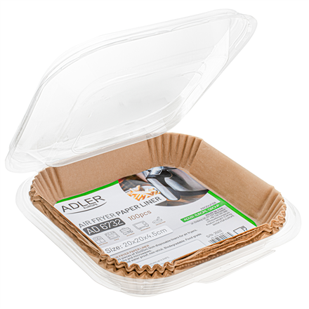 Adler Paper Liners for Air Fryer | AD 6732 | 100 | Dimensions (W x L) 20 x 20 x 4.5 cm