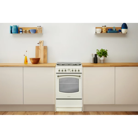 INDESIT Cooker IS5G8MHJ/E Hob type Gas, Oven type Electric, Beige, Width 50 cm, 60 L, Depth 60 cm