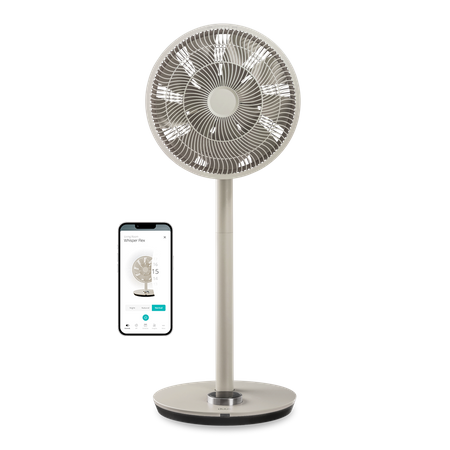 Duux Fan | Whisper Flex Smart | Stand Fan | Greige | Diameter 34 cm | Number of speeds 26 | Oscillation | Yes