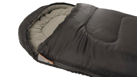 Easy Camp Cosmos Black L, Sleeping Bag, 210 x 75 x 50 cm,  Two-way open, Black