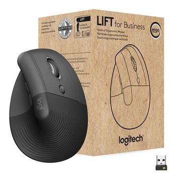 Logitech LIFT WL Vertical Ergonomic for Busi. grafit RIGHT BT für Rechtshänder, 6 Tasten