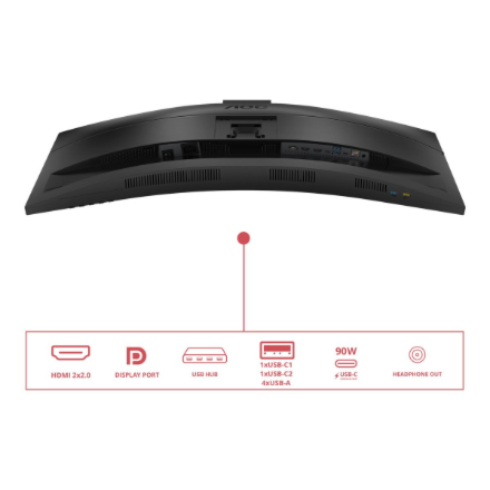 AOC CU34E4CW Curved 34" 3440x1440/21:9/350cd/m2/4ms HDMI, DisplayPort, USB, Audio out | AOC