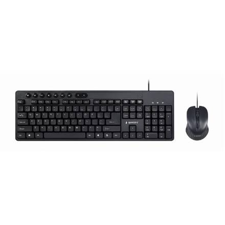 Gembird Multimedia desktop set KBS-UM-04	 Keyboard and Mouse Set Wired Mouse included US Black