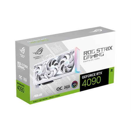 Asus ROG-STRIX-RTX4090-O24G-WHITE NVIDIA, 24 GB, GeForce RTX 4090, GDDR6X,  PCI Express 4.0, HDMI ports quantity 2, Memory clock speed 2610 MHz