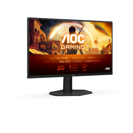 AOC 25G42E | 25 " | IPS | FHD | 16:9 | 180 Hz | 1 ms | 1920 x 1080 pixels | 300 cd/m² | HDMI ports quantity 1 | Black