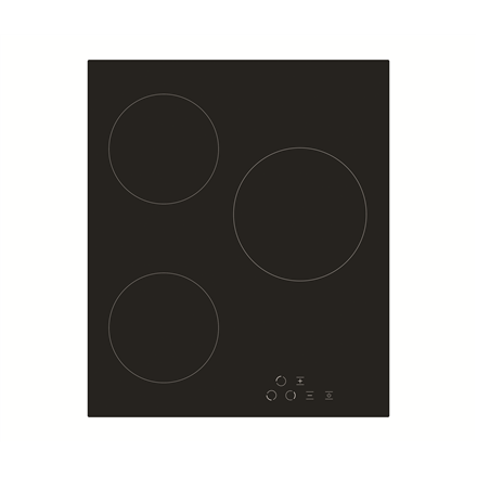 Simfer Hob H4.030.DECSP Vitroceramic, Number of burners/cooking zones 3, Touch, Black