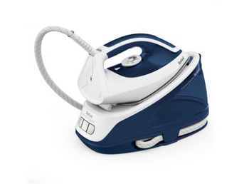 TEFAL | Express Essential Steam Station | SV6116E0 | 2200 W | 1.4 L | 5 to 6 bar | Auto power off | Vertical steam function | Calc-clean function | White/ Blue