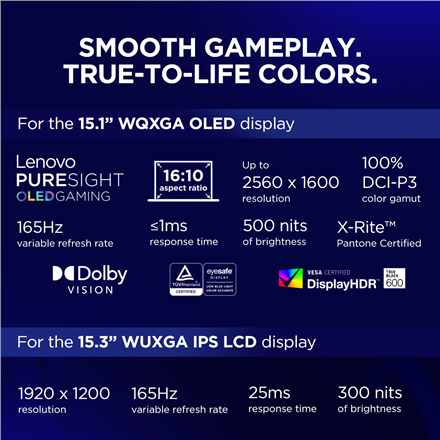 Lenovo Legion 5 15IRX10 | Eclipse Black | 15.1 " | OLED | WQXGA | 2560 x 1600 pixels | Intel Core i7 | i7-13650HX | 24 (2x12GB) GB | SO-DIMM DDR5 | Solid-state drive capacity 1000 GB | NVIDIA GeForce RTX 5060 | GDDR7 | 8 GB | Windows 11 Home | 802.11be | 
