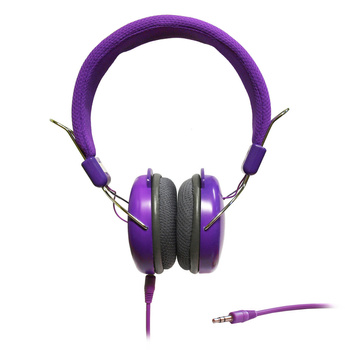 SŁUCHAWKI STEREO z mikrofonem  ART AP-60MC fioletowe