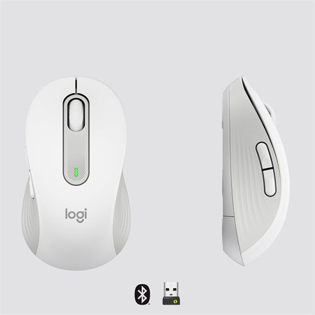 Logitech Mouse M650 SIGNATURE WL (RIGHT) BOLT weiß/grau BT für kleine und mittelgroße Hände (<17,5 - 19,0 cm)