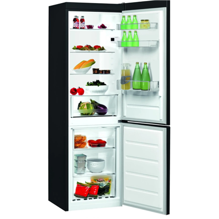 INDESIT Refrigerator LI8 SN2E K Energy efficiency class F Free standing Combi Height 188.9 cm Fridge net capacity 230 L Freezer net capacity 98 L 40 dB Black