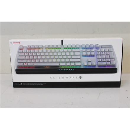 SALE OUT. Dell Alienware 510K Low-profile RGB Mechanical Gaming Keyboard - AW510K (Lunar Light), DEMO AS USED | Dell | Alienware Gaming Keyboard | AW510K | Mechanical Gaming Keyboard | Wired | EN | USED AS DEMO | Black/Silver | USB | English | 910 g