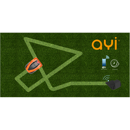 AYI Lawn Mower A1 1400i Mowing Area 1400 m² WiFi APP Yes (Android; iOs) Working time 120 min Brushless Motor Maximum Incline 37 % Speed 22 m/min Waterproof IPX4 68 dB