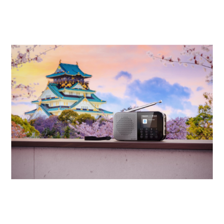 Sharp DR-P520(GY) OSAKA Pocket/Handheld Portable Digital Radio, Grey | Sharp