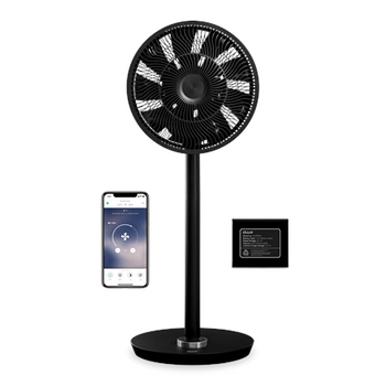 Duux Smart Fan Whisper Flex Smart Black with Battery Pack Stand Fan, Timer, Number of speeds 26, 2-22 W, Oscillation, Diameter 34 cm, Black