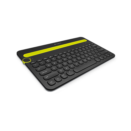 Logitech K480 Bluetooth keyboard, RU Wireless Bluetooth range: up to 10 m (30 feet), On/Off power switch, Battery life indicator light . Black, Green Russian