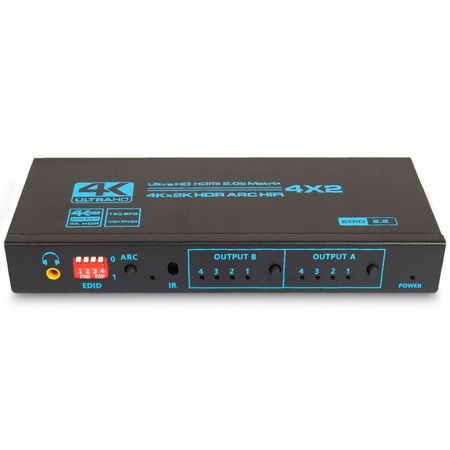 MATRIX HDMI 2.0 4x2 SWITCH 4K60HZ HDCP 2.2 HDR ARC