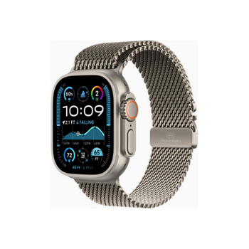 Apple Watch Ultra 2 GPS + Cellular 49mm Natural Titanium Case with Natural Titanium Milanese Loop - S