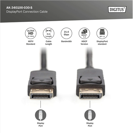 Digitus Connection Cable | DisplayPort | 3 m