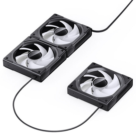 Jonsbo ZK-120B ARGB PWM Lüfter, 120mm, 3er-Pack - schwarz