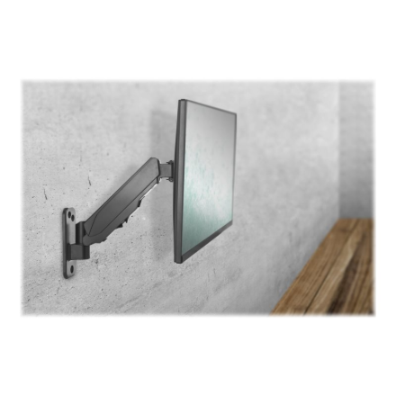 Digitus Wall mount | DA-90396 | Adjustable Height, Rotate, Tilt | 17-32 " | Maximum weight (capacity) 8 kg | Black