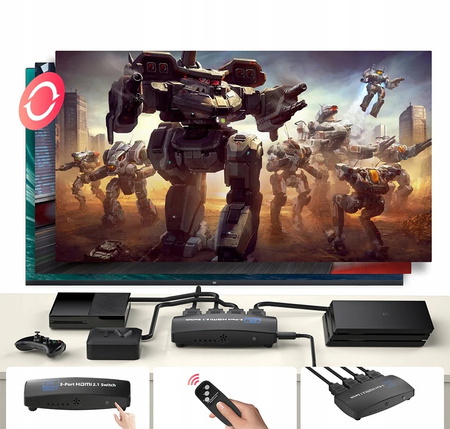 SWITCH HDMI 2.1 3x1 PRZEŁĄCZNIK 8K 4K 120HZ 240HZ