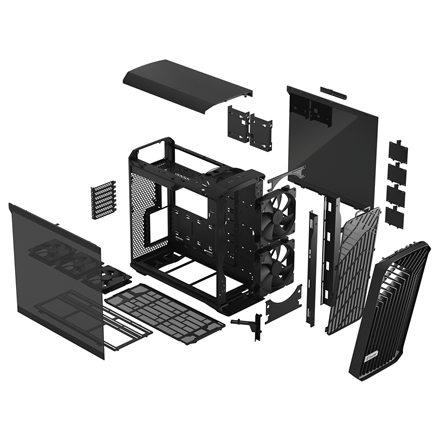 Fractal Design Torrent Midi-Tower Dark Tint, Tempered Glass, schwarz