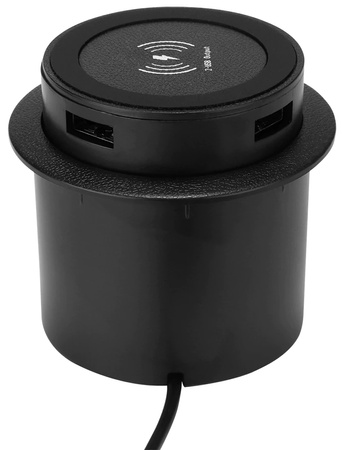 ŁADOWARKA INDUKCYJNA BIURKOWA CHOWANA + HUB 2xUSB