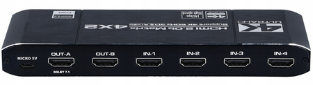 Matrix 4x2 Switch Splitter HDMI 2.0 HDR 18G UHD 4K