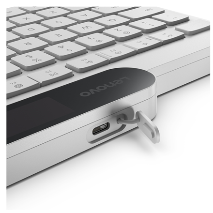 Lenovo 800 Self-Charging Bluetooth Keyboard-US English | Keyboard | Bluetooth | US English | White