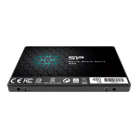 Silicon Power Slim S55 480 GB SSD form factor 2.5" SSD interface SATA Write speed 440 MB/s Read speed 550 MB/s