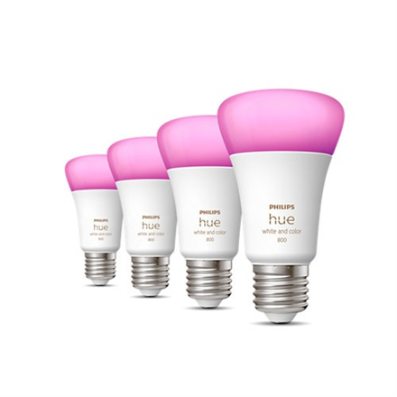 Philips Hue WCA 6,5W A60 E27 4pcs pack Philips Hue Hue WCA 6.5W A60 E27, 4pcs pack E27 6.5 W RGBW 2000-6500K Bluetooth and Zigbee