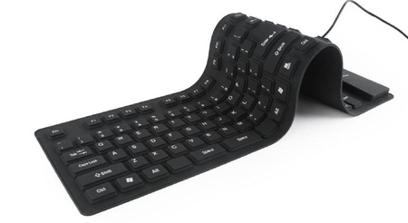 Gembird Flexible keyboard, Wired, US, USB + PS/2