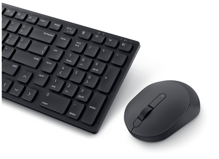 Dell | Silent Keyboard and Mouse | KM555 | Keyboard and Mouse Set | Wireless | Russian (QWERTY) | Black | 2.4 GHz, Bluetooth 5.1 | Wireless connection
