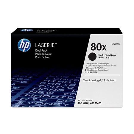 Toner HP LaserJet Pro 400 Serie CF280XD Black
