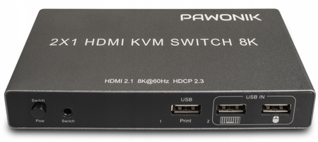 KONSOLA KVM HDMI 2.1 Przełącznik Switch 4K120Hz 8K