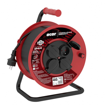 Przedł.ZWIJANY ACAR PZ-4Z/ST H05RR-F 3GX1.5 40M Z STYK. OCHR. CZARNY gumowa izolacja M01903 IP44