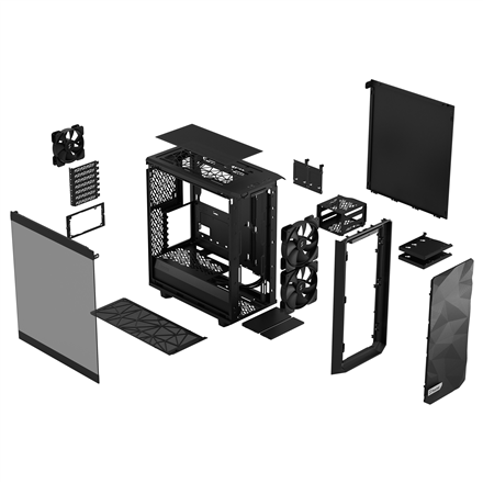 Fractal Design Meshify 2 Compact Lite  Side window Black TG Light tint Mid-Tower Power supply included No