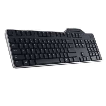 Dell KB813 Smartcard keyboard Wired This Smartcard keyboard provides durable typing solution through spill-resistant, low profile quiet keys with a removable palm rest that helps provide a comfortable typing experience. Its wired connection helps provide 